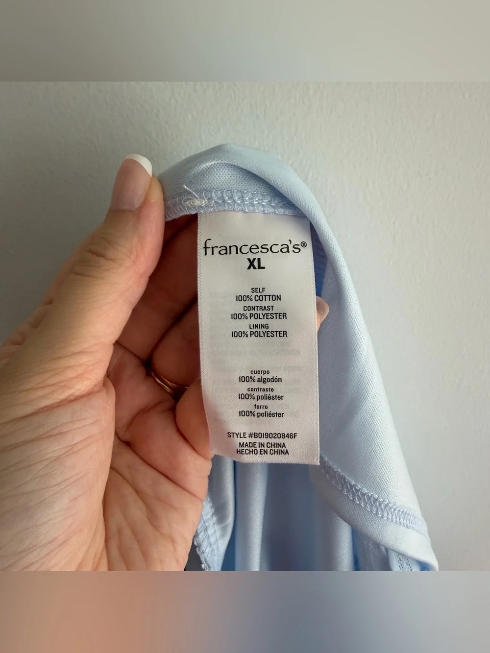 Francesca’s Blue and White Tiered Lace Mini Skirt NWT